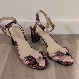 Nine West Pink Snakeskin Heels